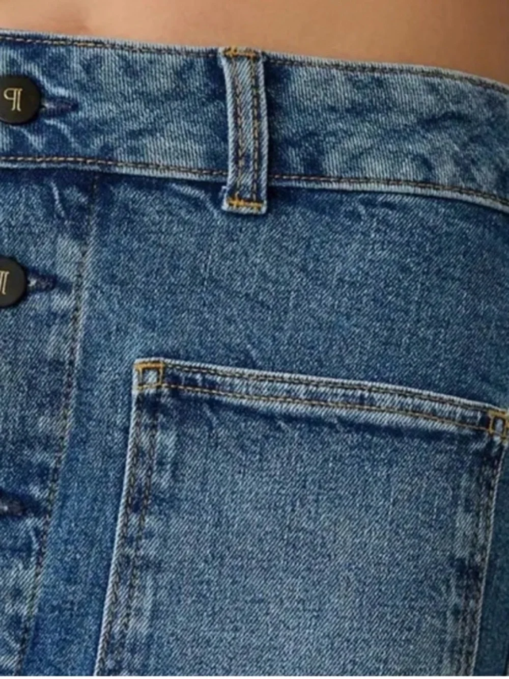 Anthropologie Pilcro Denim Buttondown Pencil Skirt Mini Maxi Stretch Slim Fit - Picture 8 of 11